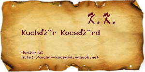 Kuchár Kocsárd névjegykártya